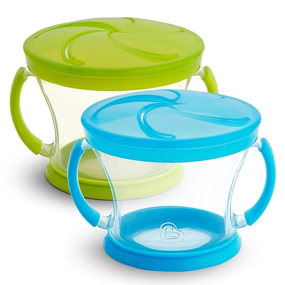 Munchkin Snack Catcher, paquete de 2, azul/verde