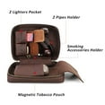 thumbnail image 5 of Hiram Full Grain Leather Travel Storage Organizer Box Pouch Case for 2 Pipes , passport and phone holder case, pipe case, 5 of 7