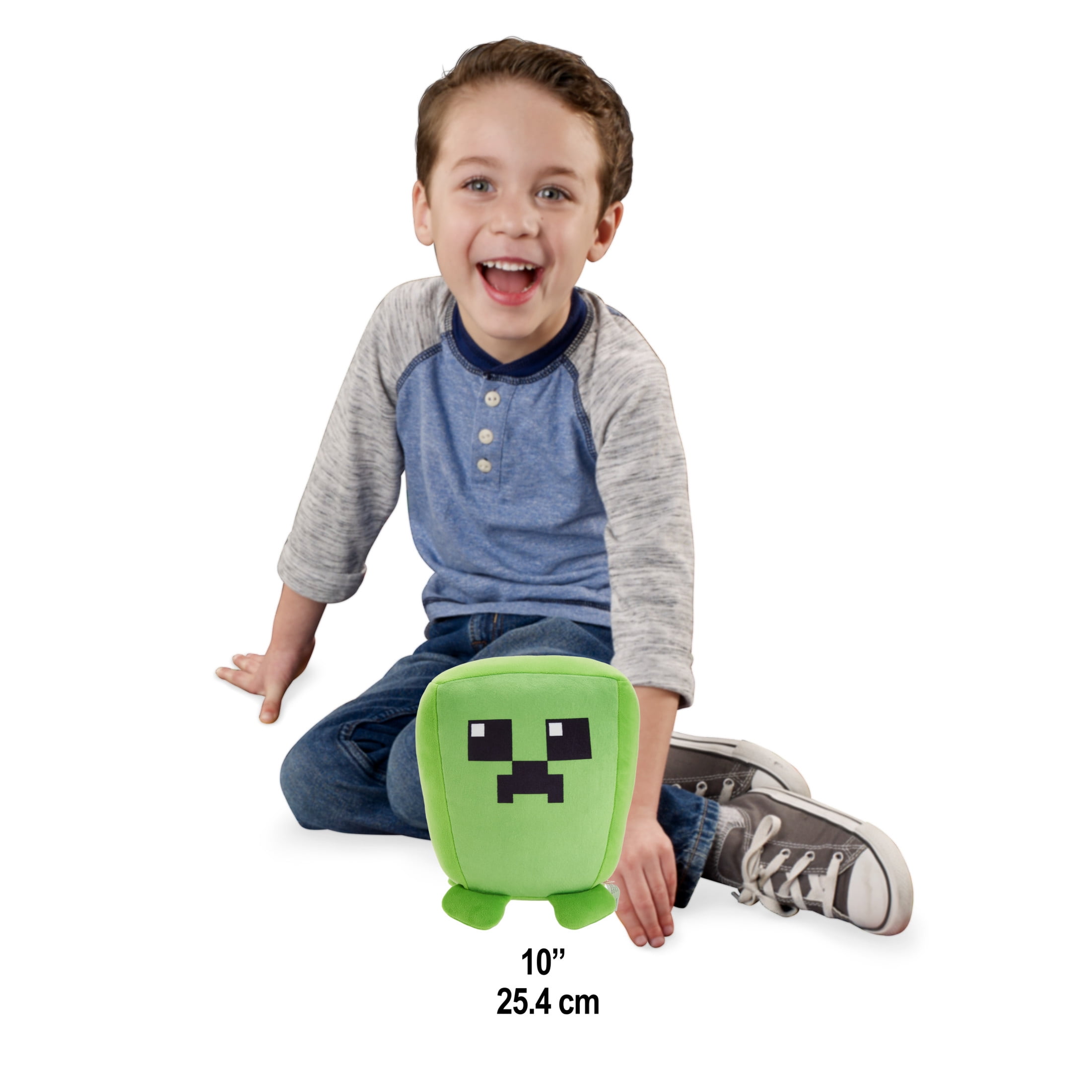 Minecraft Cuutopia 10-in Creeper Plush Character Pillow Doll, Collectible Toy