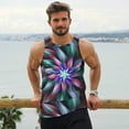 thumbnail image 6 of KLL Colored Abstract Print Men's Muscle Gym Workout Stringer Tank Tops Bodybuilding Fitness T-Shirts Tank Tops Men-XX-Large, 6 of 7