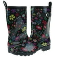 thumbnail image 2 of Shiny floral Printed Jelly Mid Calf Women Rain Boot, 2 of 2