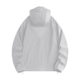 thumbnail image 6 of Mens Windbreak Lightweight Sun Protection Running Jackets with Zip Pocket, Workout Track Hoodie Athletic Gym Sweatshirts Men Gray, 6 of 9
