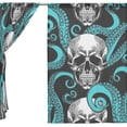 thumbnail image 3 of Coolnut Skull and Tentacles of The Octopus Semi Sheer Curtains Window Voile Drapes Panels Treatment-55x84in for Living Room Bedroom Kids Room, 2 Pieces, 3 of 4