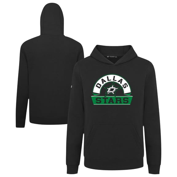 Youth Levelwear Black Dallas Stars Podium Banner Arch Pullover Hoodie