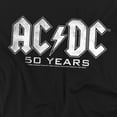 thumbnail image 2 of ACDC 50 Years Logo Women's T Shirt, Black, 2X-Large, 2 of 6