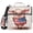 Cartoon Pig with USA Flag, variant on 3 Ring Zipper Binder with Shoulder Strap Waterproof Trapper Keeper 2 Inch D-Ring 500 Sheets Capacity Cute Witch Tombstones Star