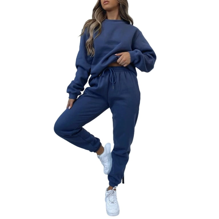 Sweatsuits For Women 2 Piece Outfits Casual Long Sleeve Oversized  Sweatshirt Pullovers And Leggings Workout Sets