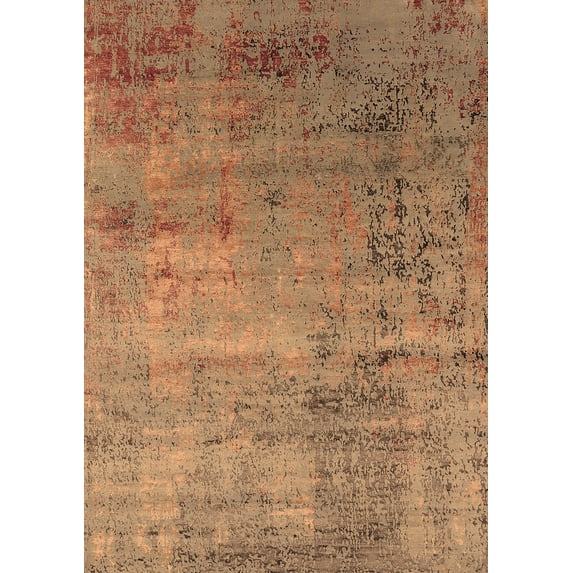 Ahgly Company Indoor Rectangle Oriental Brown Industrial Area Rugs, 2' x 4'