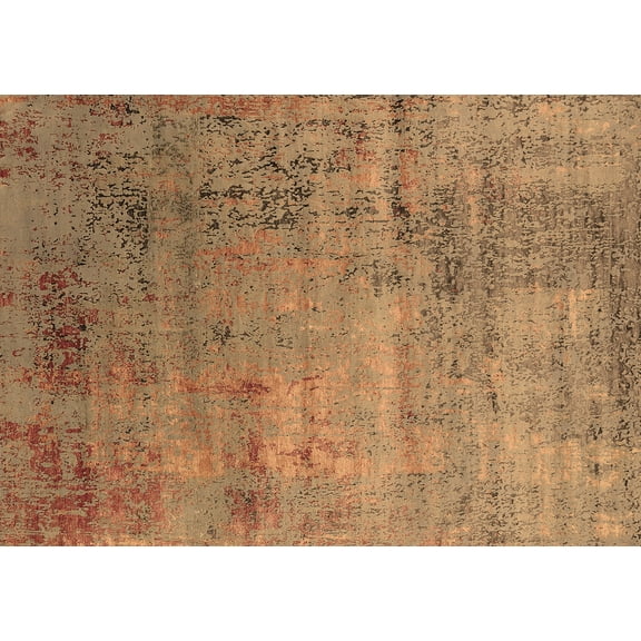 Ahgly Company Indoor Rectangle Oriental Brown Industrial Area Rugs, 5' x 7'