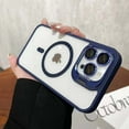 thumbnail image 4 of Magnetic Case for iPhone 14 Pro [Compatible with MagSafe] With Buil-in Camera Ring Kickstand, Clear Cover Drop Shockproof Protective Ultra Slim Phone Case Cover With Lens Flim,Darkblue, 4 of 9