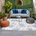 thumbnail image 2 of Blue Coastal Outdoor Rug for Patio/Deck/Porch, Non-Slip Large Area Rug 6 x 9 Ft, Summer Beach Ocean Coral Sea Turtle Starfish Indoor Outdoor Rugs Washable Area Rugs, Camping Rug Carpet Runner, 2 of 8