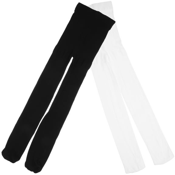 MEIBUTYUP Pantyhose Black Girls Tights 2Pcs L Size for 7-10 Years Old