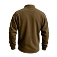 thumbnail image 5 of Mock Neck Sweatshirt for Men Corduroy Full Zip Rib-Knit Jacket with Pocket Soft Ribbed Knit Fall Winter Going Out Daily Wear Fashion Casual Work Coat, 5 of 6