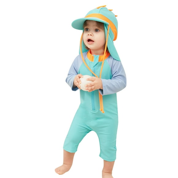 Odeerbi 1-7 Años Trajes de Baño de Manga Larga Para Niños Y Niñas Playa de Verano Traje de Baño de Una Pieza Para Entrenamiento Atlético Traje de Baño de Surf