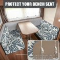 thumbnail image 2 of HELLHERO Stretch Polyester Fabric Camper Cushion Covers Compatible with RV Home, RV Dinette Cushion Covers for Sofa Booth Seat, Monstera Leaf Print, 2 of 9