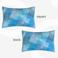 thumbnail image 4 of YFYANG Super Soft Rectangular Plush Cushion Cover (Without Pillow Insert), Mosaic Blue Watercolor Pattern Comfort and Non-Pilling Hidden Zip Bedroom Sofa Pillowcases, 16"x24", 4 of 9