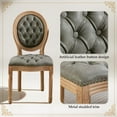 thumbnail image 4 of Dining Chairs Set of 2, Vintage Dining Chair with Round Back, Farmhouse Country Dining Chair for Kitchen, Bedroom, Hall, 4 of 7