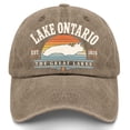 thumbnail image 6 of Unisex Retro Lake Ontario Baseball Cap, Vintage Graphic Trucker Hat with Adjustable Strap, 6 of 6