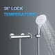 thumbnail image 2 of Mezclador termostático para ducha, mezclador termostático para ducha, grifo para ducha, mezclador termostático con cierre de seguridad, ducha termostática de 38° en latón, cromo, 2 of 5