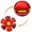 Football Red, variant on Doggy Disc Ball for Small Medium Large Dogs, Portable Interactive Flying Saucer Ball Stomp UFO Magic Balls, Decompression Pop Up Dog Toys Balls for Outdoor Sports Gifts (Blue-Green)