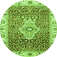 thumbnail image 1 of Ahgly Company Indoor Round Abstract Green Modern Area Rugs, 5' Round, 1 of 4