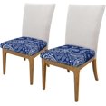 thumbnail image 3 of Seat Covers for Dining Room Chairsset of Set of 4, Blue Navy Bandanna Paisley Stretch Chair Seat Covers Cushion Slipcovers for Kitchen Office, 3 of 6