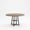 Brown, variant on Round Modern Industrial Dining Table, Sturdy Wood Top & Metal Base, Ideal for Kitchen or Dining Room, Seats 4-8, Table Only