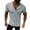 Gray, variant on WMTBSRSW Men's Quick-Dry Sport Shirt Lightweight Muscle Slim Henley Tops Summer Button Lightweight Stretch T Shirts