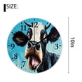 thumbnail image 2 of 10 Inch Wall Clock Battery Operated Silent Clock Decorative for Office, Kitchen, Outdoor, Living RoomModern Painting of aCow Beautiful Pattern, 2 of 4