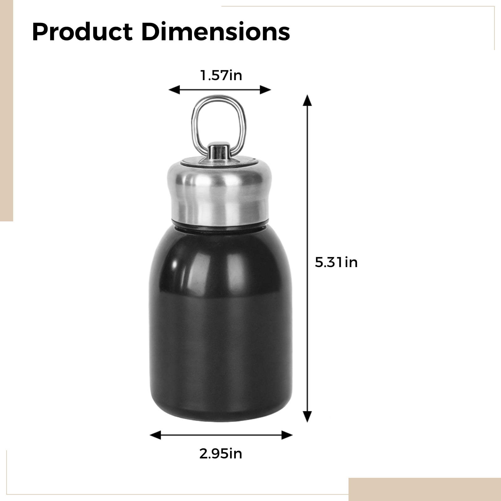 4 Pack Mini Stainless Steel Water Bottles - Lightweight & Insulated Thermos, Compact 10oz Travel Bottles for Hiking, Gym, Kids, and On-the-Go