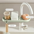thumbnail image 7 of Kitchen Sink Faucet Sponge Holder Rack, Adjustable Over-the-Sink Caddy Organizer with Drainage for Sponges, Soap and Dishcloths, Fits Round Faucet Pipe 0.79–1.1 Inch, 7 of 7