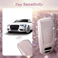 thumbnail image 6 of Key Fob Cover Compatible with Audi A3 A5 A5L A6 A6L Q6L Q6 RSQ6 RS6 SQ6 S6 E-tron 2025-2026 Crystal Diamond Keychain Case Holder Protector,Type-C-silver, 6 of 7