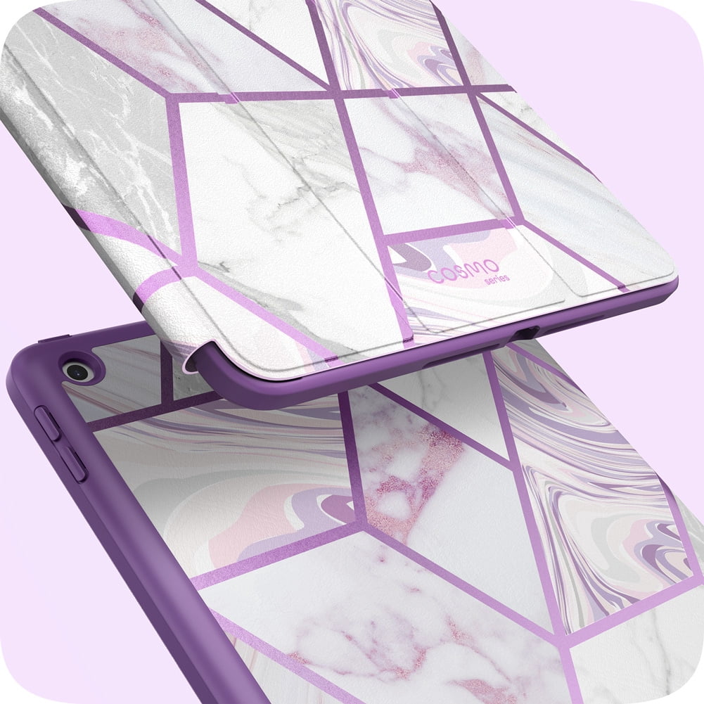 New iPad 9.7 Case 2018/2017, [Built-in Screen Protector] i-Blason [Cosmo] Full-Body Trifold Stand Protective Case Cover with Auto Sleep/Wake & Apple Pencil Holder for Apple iPad 9.7 Inch (Ameth)