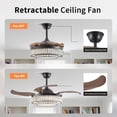 thumbnail image 4 of Contemporary LED Retractable Ceiling Fan with Light and Remote Control, 4 of 5
