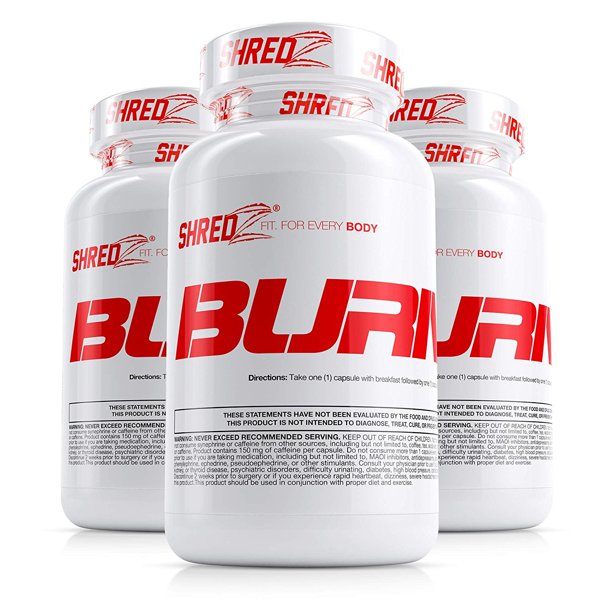 SHREDZ Fat Burner Supplement Pill for Men, Lose Weight ...