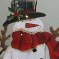 thumbnail image 5 of Northlight 19.5" Wooden Standing Snowman LED Lighted Christmas Decoration, 5 of 5