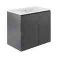 thumbnail image 2 of Modway Bryn 30" Wall-Mount Bathroom Vanity in Gray White, 2 of 9