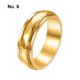 thumbnail image 4 of Minnieouse Anillo titanio acero moda ligero portátil rombo dedo anillos joyería impermeable hombres cumpleaños Festival Ropa, zapatos y accesorios Miscelánea 6 oro Minnieouse AP014858-06, 4 of 6