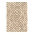 thumbnail image 3 of Unique Loom Trellis Shag Collection Area Rug - Ruth (4' x 6' Rectangle Light Brown/Ivory), 3 of 11