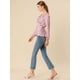 thumbnail image 4 of Blusa Top Peplum Estampado Floral Lazo Auto Cuello En V Con Volantes Cruzados Para Mujer Rosa M, 4 of 6