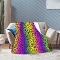 thumbnail image 6 of KLL Fleece Blanket Plush Throw Blanket Animal Paw Rainbow ,Soft Fuzzy Cozy Flannel Blanket for Couch Sofa Bed.(60"x50" ), 6 of 7