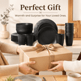 thumbnail image 7 of Homienly Dish Set for 8 40PCS Black Wheat Straw, Lightweight Unbreakable Plate and Bowl set, BPA Free, Stackable, Microwave and Dishwasher Safe for Home, Dorm and Travel, 7 of 7