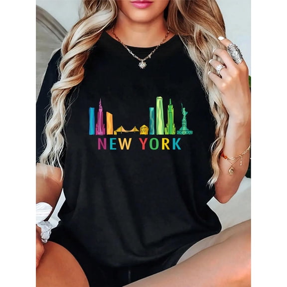 New York - NYC Skyline - Throwback Design - Classic T-Shirt