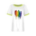 thumbnail image 4 of Fiudx Ofertas y Liquidaciones Blusas Estampadas Informales de Moda para Mujer Top de Cuello Redondo de Manga Corta, 4 of 4