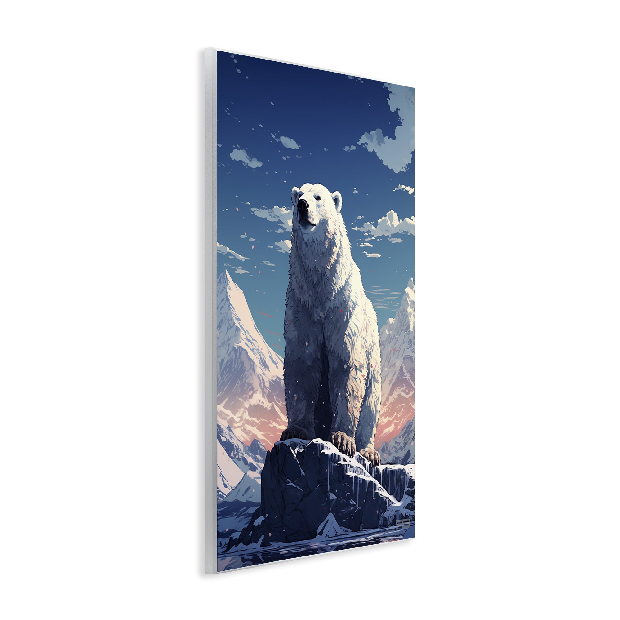 Stupell Industries Snowy Polar Bear Animals & Insects Painting Unframed Art Print Wall Art, 10 x 15