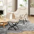 thumbnail image 2 of Yiwa Modern Lazy Chair, Compact Reading Armchair with Foldable Footrest and Easy-Care Removable Washable Cover, 2 of 9