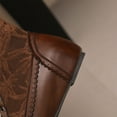 thumbnail image 3 of Xfvqtps Womens Lace up Knee High Boots Flat Round Toe Bow Decor Side Zipper Faux Leather Casual Winter Boots, 3 of 9