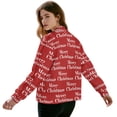 thumbnail image 3 of COEQINE Women's Zip Up Bomber Jacket Cropped Relaxed Fit Bomber Outfits with Pockets, Fashion Moto Biker Coats Varsity Jackets Shackets Warm Winter Coats, XX-Large, Merry Christmas Red, 3 of 7