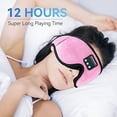 thumbnail image 3 of Auriculares para Dormir, Antifaz para Dormir 3D, LIGHTIMETUNNEL Auriculares para Dormir Lavables con Altavoces estéreo Ultrafinos Micrófono Manos Libres para Insomnio Viajes Rosa, 3 of 5