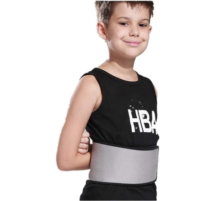 Cinturón ajustable para niños WENDYWU, soporte para danza, ballet, banda abdominal para espalda (gris)